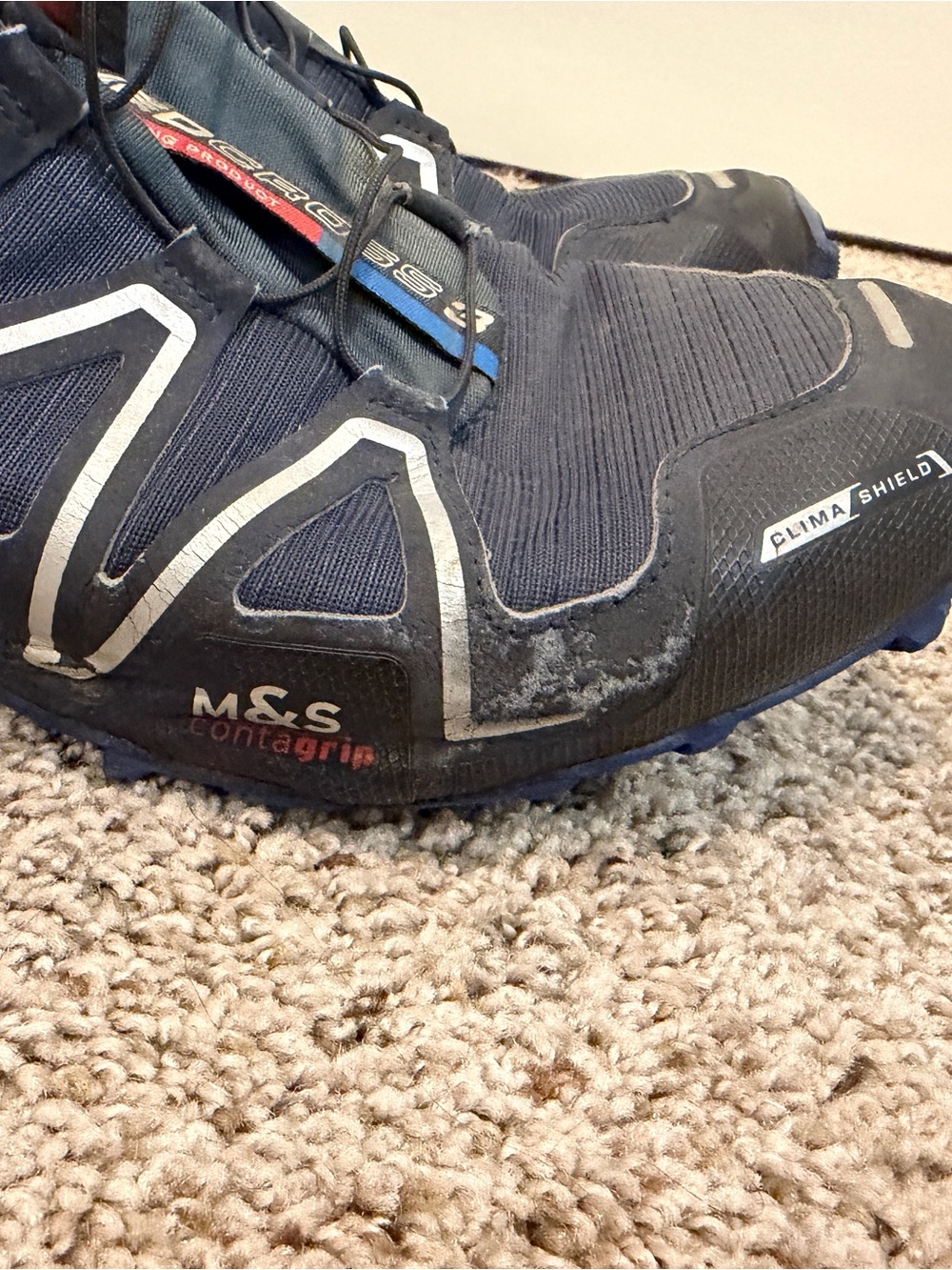 Salomon Men's Navy Blue and Black Speedcross Trail Running Shoes - Picture 4 of 8